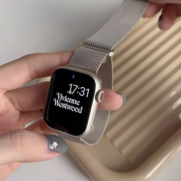 Apple Watch Band Adjustable Milanese Stylish Strap Silver Stainless Band - Picture 3 of 8